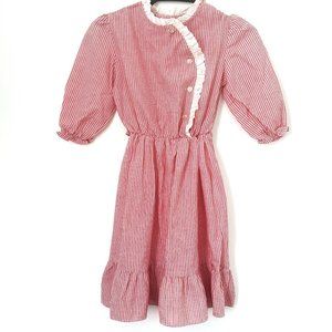 Girl's Red/White Stripe Dress - Size 8